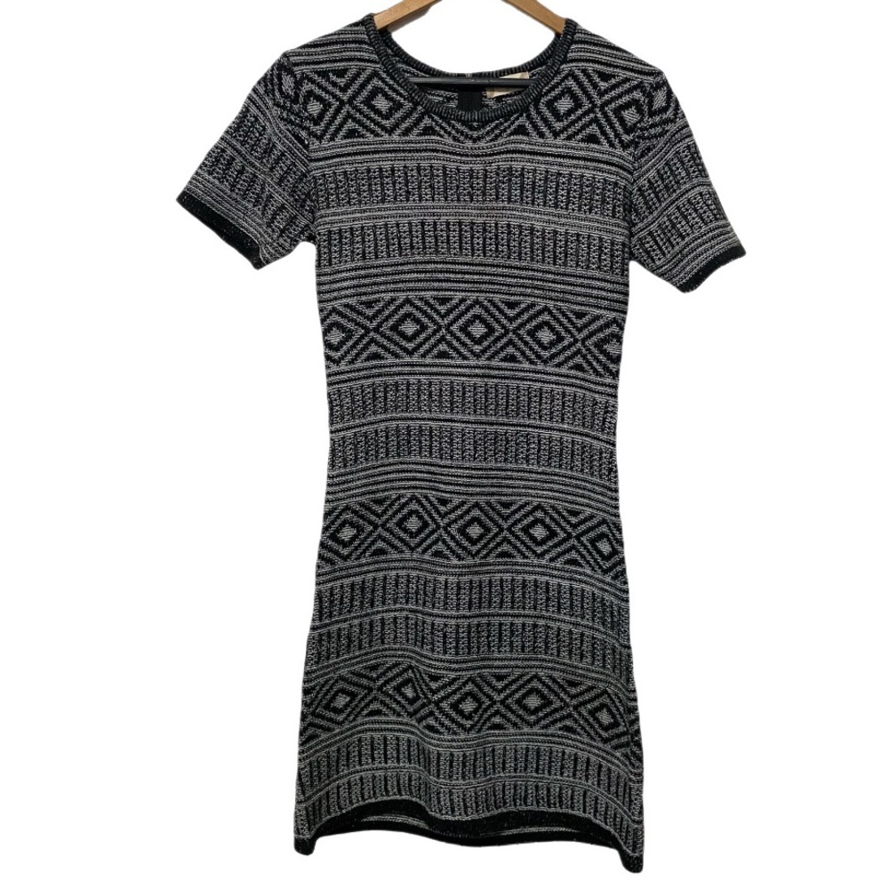 Altar'd State Black and White Geometric Mini Dress